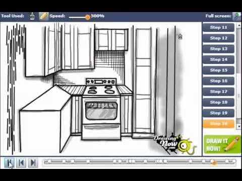 480x360 How To Draw A Kitchen
