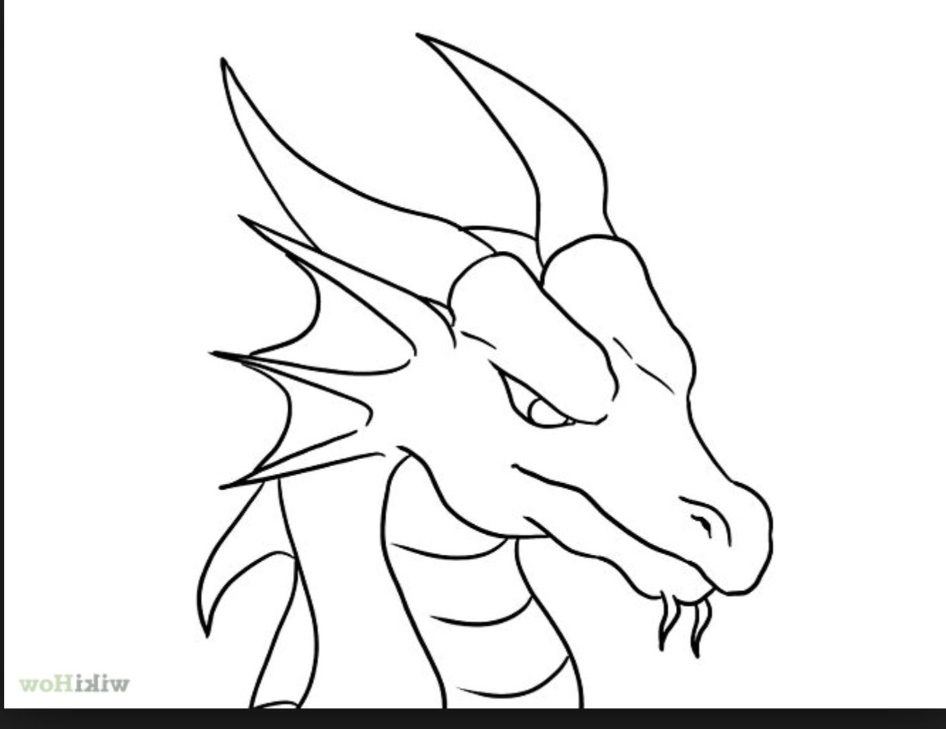 1334x1029 Drawing Of A Dragon Easy