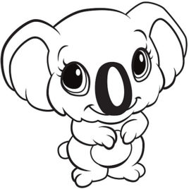 268x268 Koala Bear Coloring Page Discovery Kids Coloring Page Of A Koala