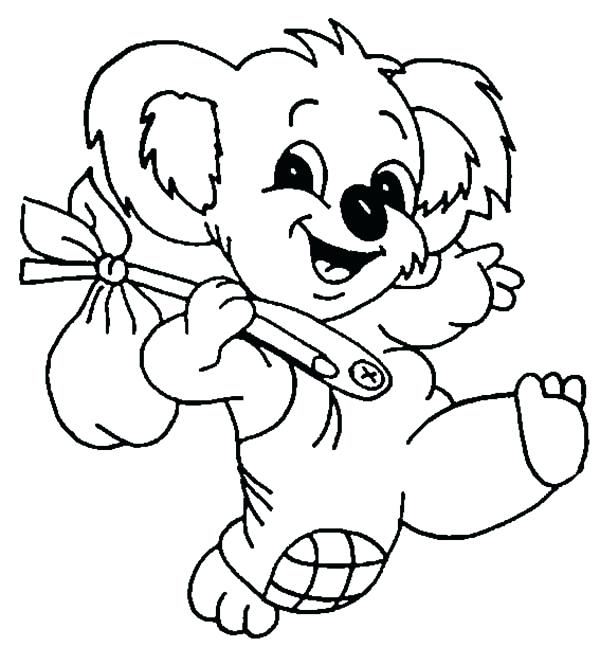 600x665 Koala Coloring Pages The Adventure Of Koala Bear Coloring Page