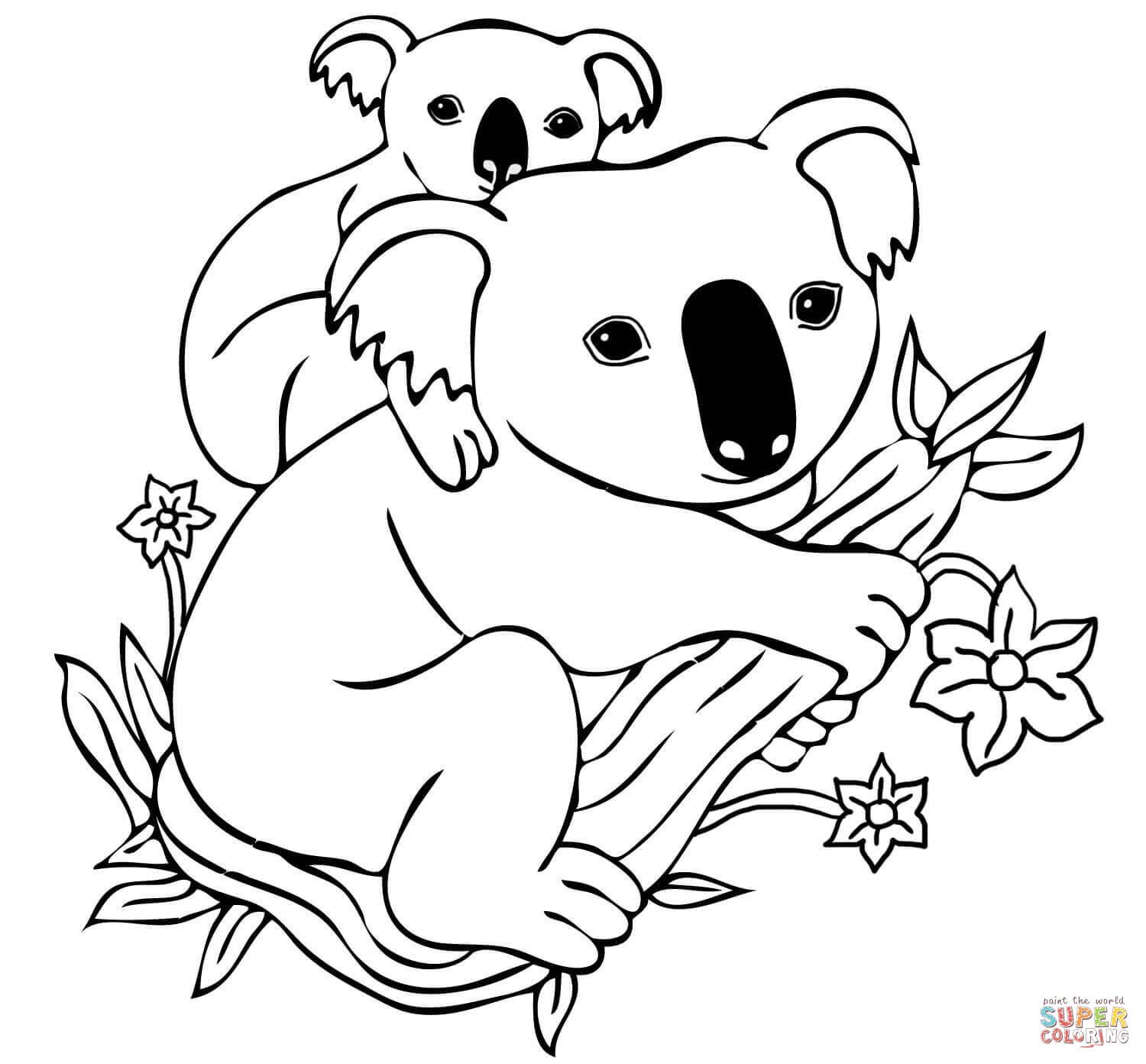 1500x1392 Httpcolorings.cocoloring Pages For Girls Cute Animals Koalas