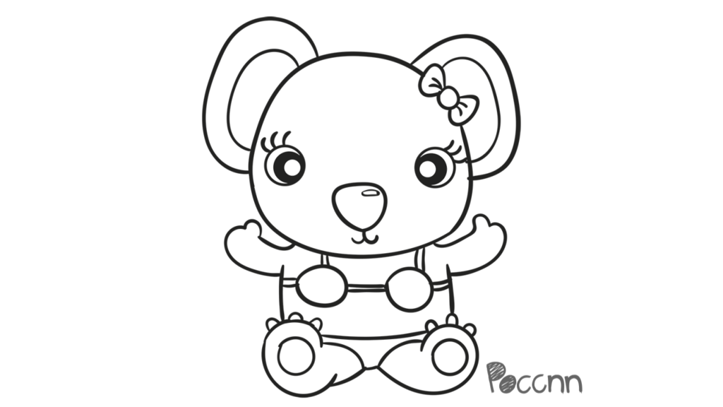 1024x576 Cute Koala Bear To Color By Poccnnindustries