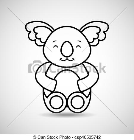 450x470 Tender Cute Koala Bear Card Icon Vector Illustration Design Eps