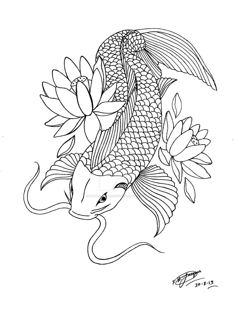 762x1048 My Koi Carp Lotus Tattoo Design! 3 By Shannonxnaruto