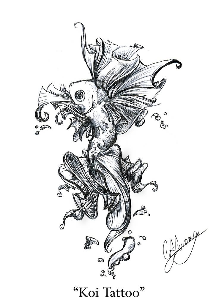 737x1024 30 Koi Fish Tattoo Designs With Meanings