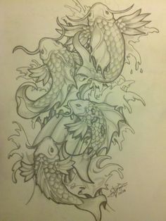 236x314 Drawings Of Koi Fish Koi Fish Tattoo Drawing By Abnormega Art