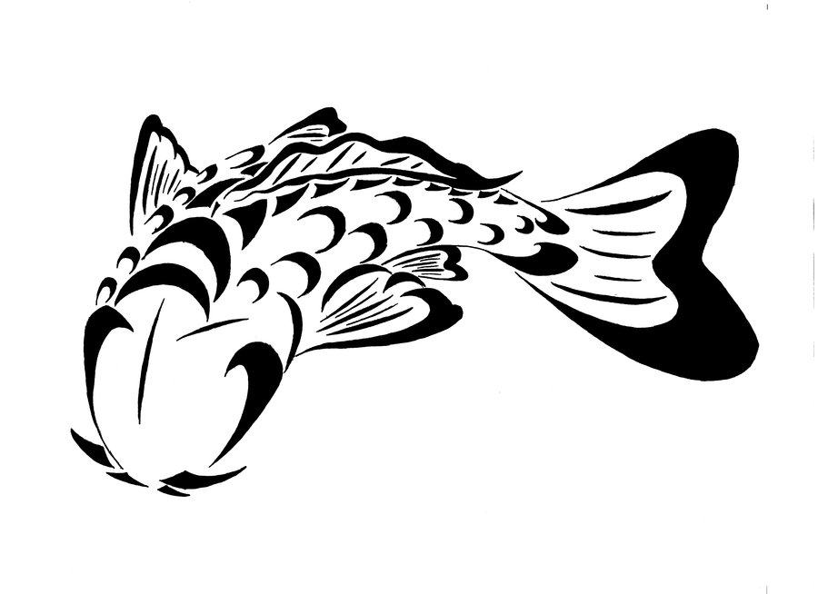 900x654 Drawn Koi Tribal