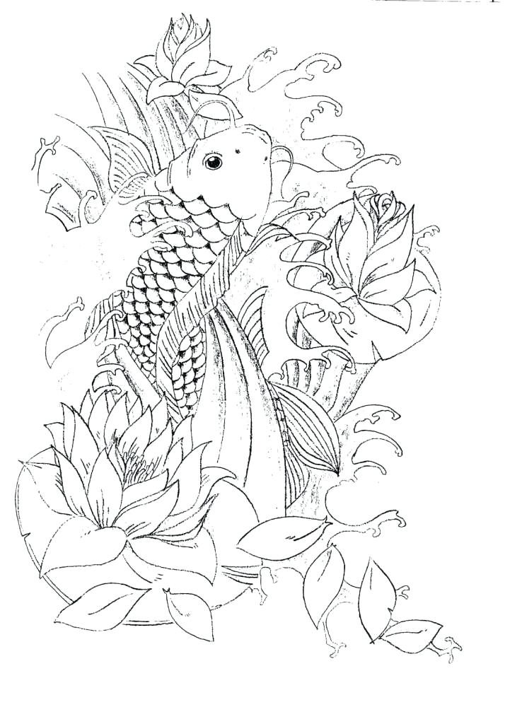 714x1024 Nice Black Outline Fish Tattoo Japan Nice Black Outline Fish