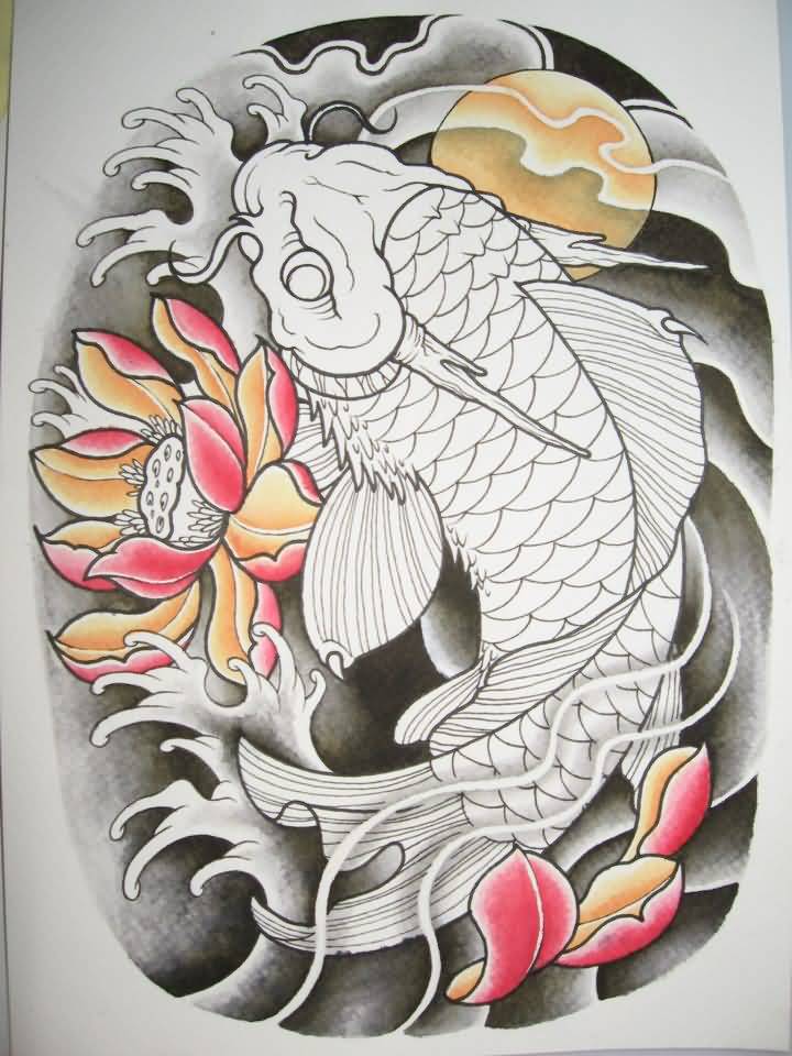 Japanese Koi Fish Tattoo Drawing : Koi Tattoo Bleistift Kati Kolny Art ...