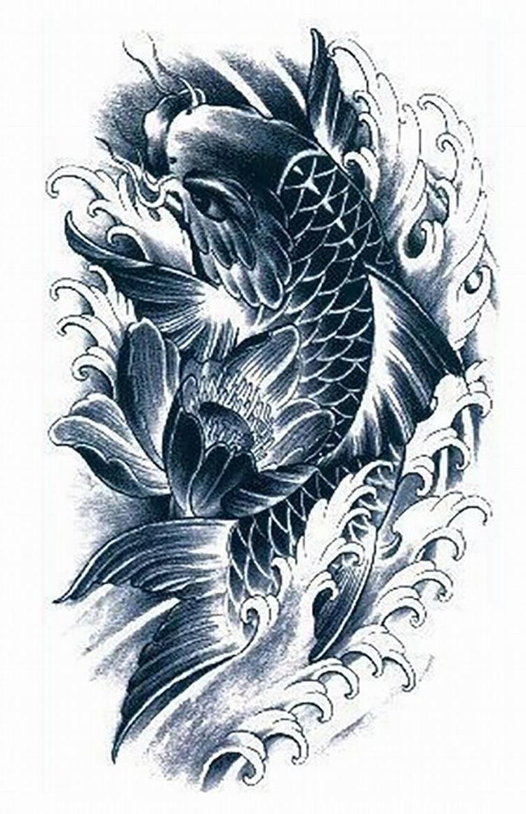 Japanese Koi Fish Tattoo Outline : Chinese Fish | Bodaqwasuaq