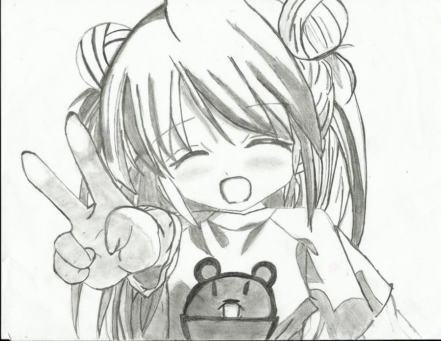 900x696 Cute Anime Drawing