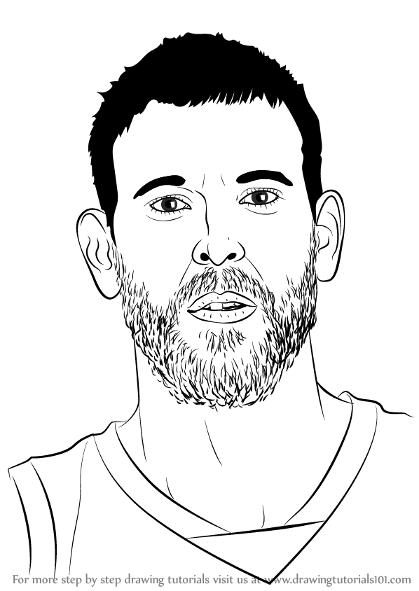 598x844 Learn How To Draw Marc Gasol (Basketball Players) Step By Step