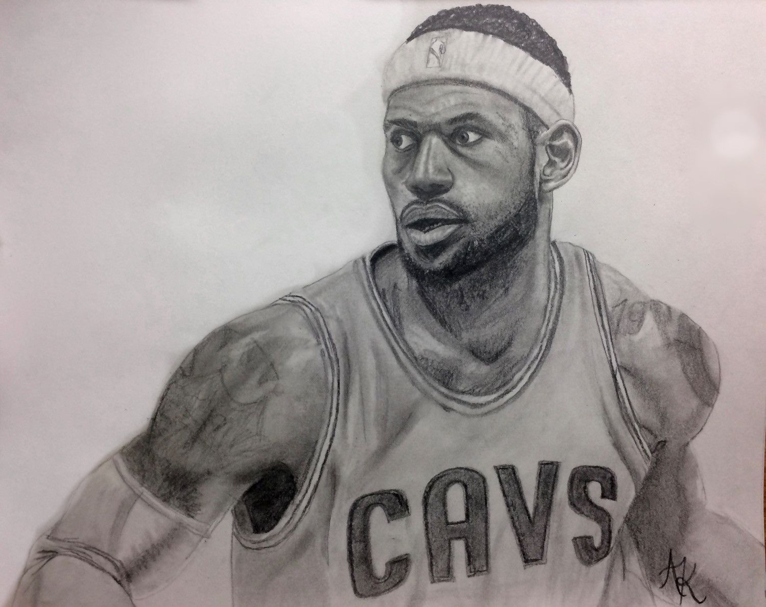 1500x1190 Lebron James Pencil Drawing, Lebrun James Portrait John