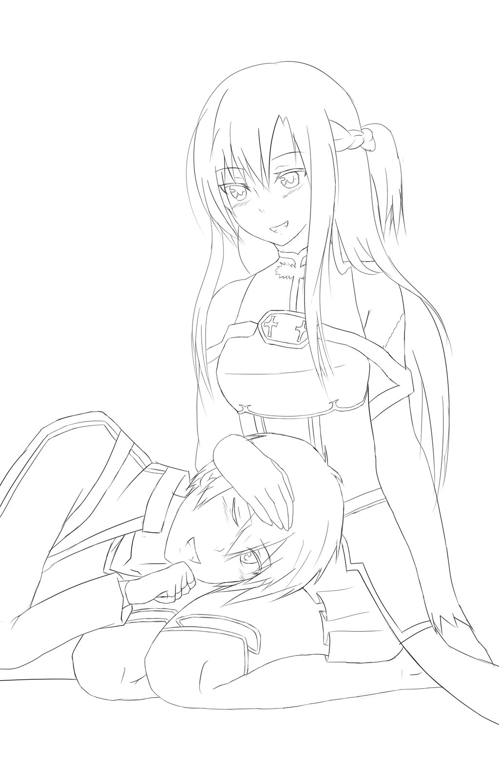 1024x1574 Lap Pillow Asuna By 98nekuro