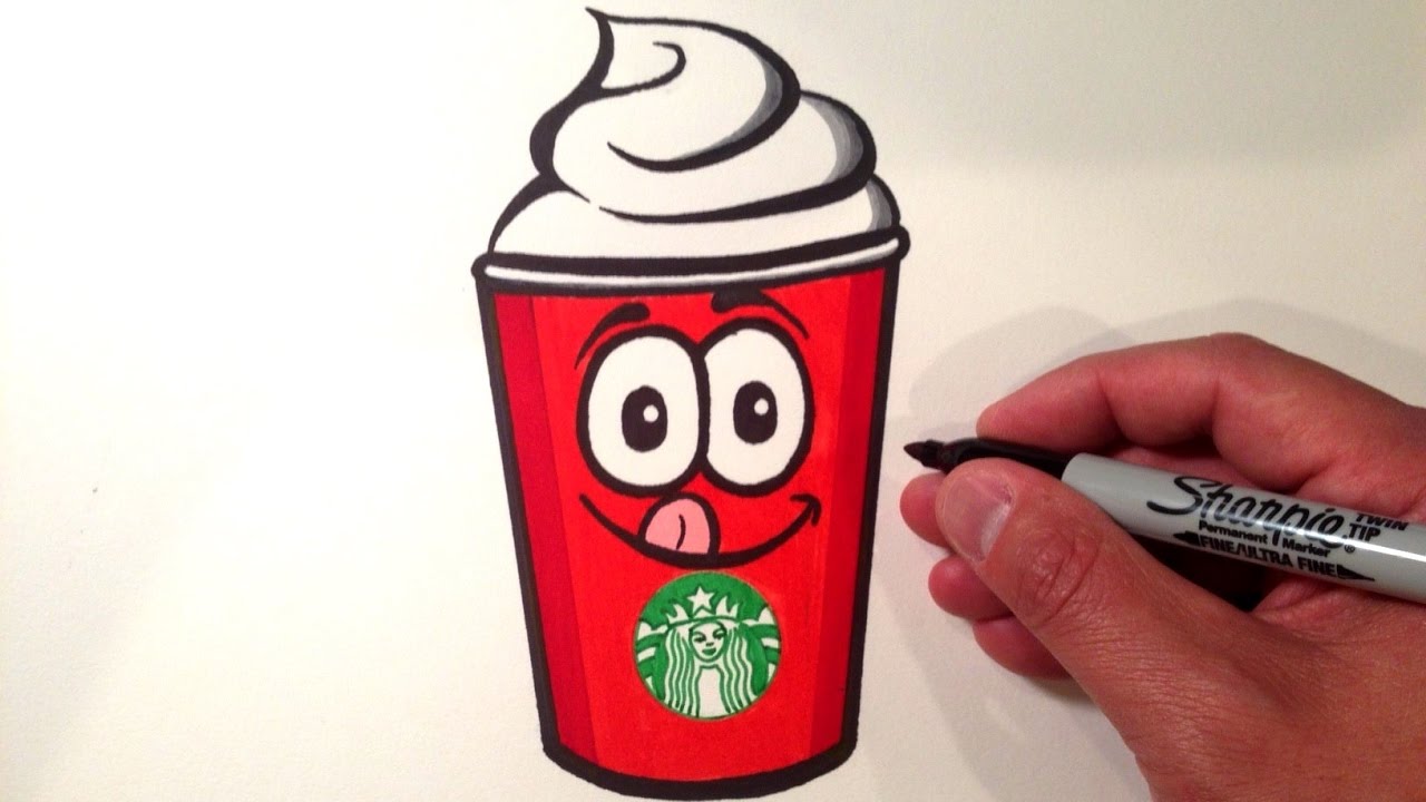 1280x720 How To Draw A Cute Starbucks Latte