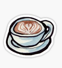 210x230 Latte Drawing Stickers Redbubble