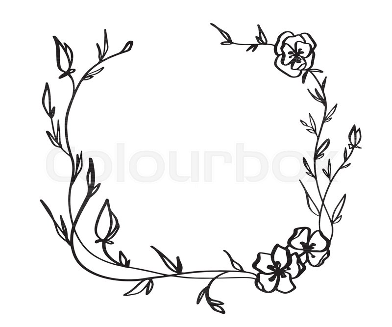 800x667 Lavender Flowers Decorative Wreath Isolated On White Background