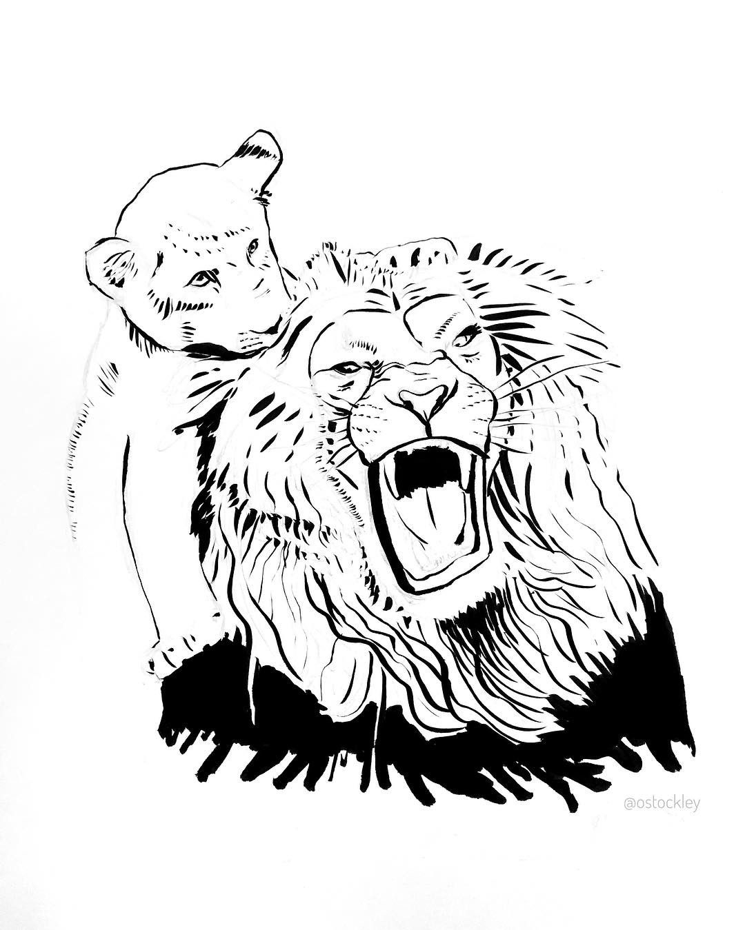 1080x1349 Here's The Brush Pen Layer For These Lions. Now I Can Attack Them