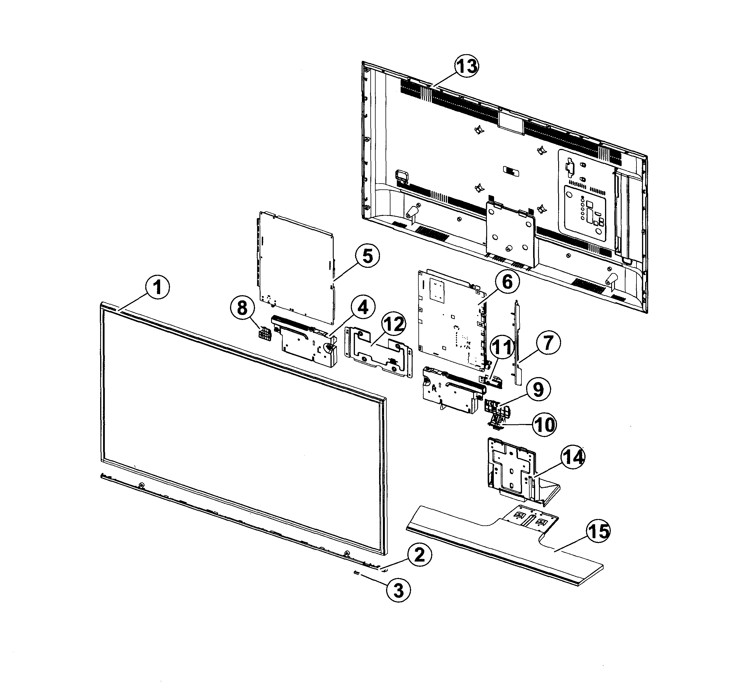 2545x2385 Samsung Lcd Tv Parts Model Un40hu7000fxzats01 Sears Partsdirect