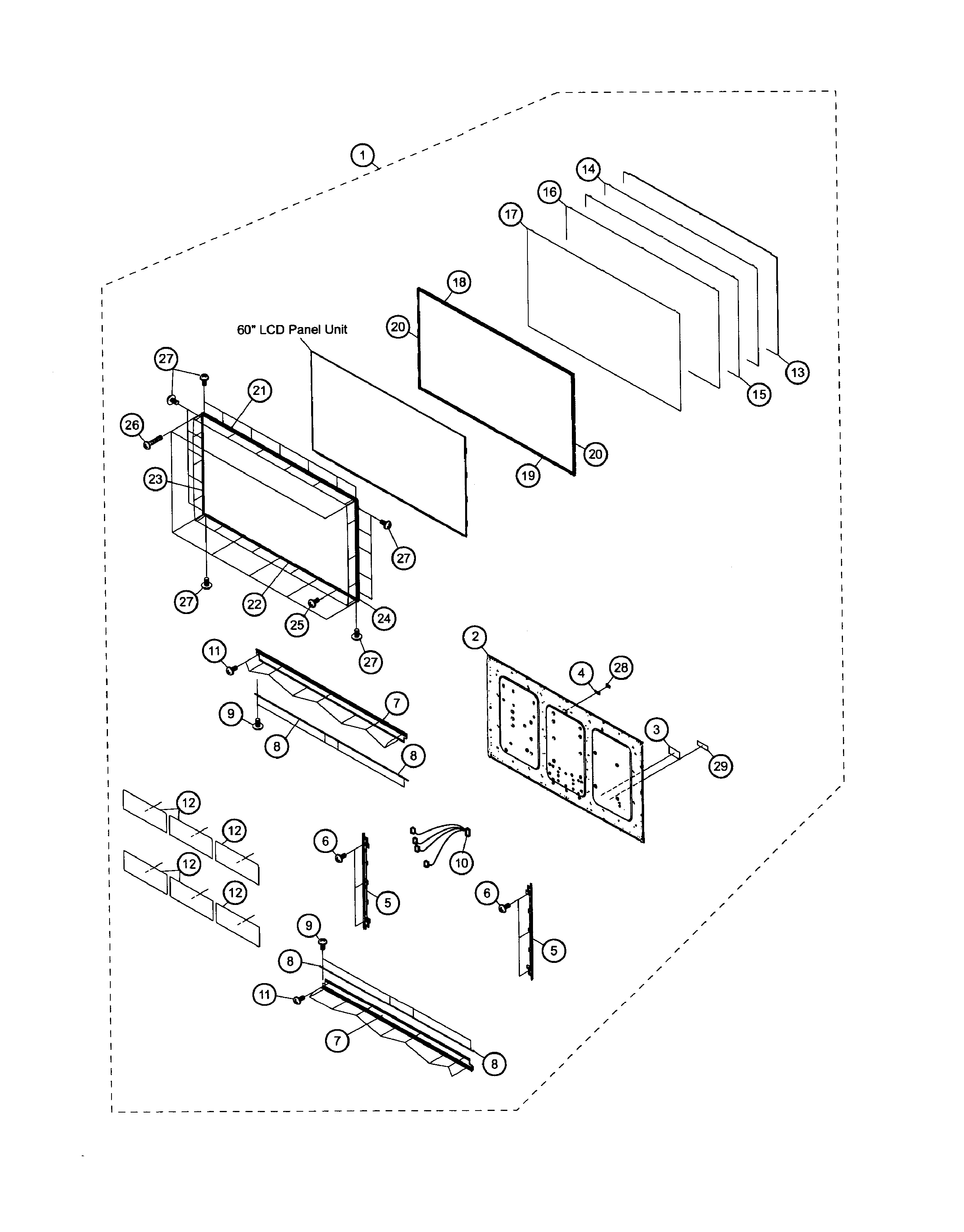 2429x3104 Sharp Model Lc 60le633u Lcd Television Genuine Parts