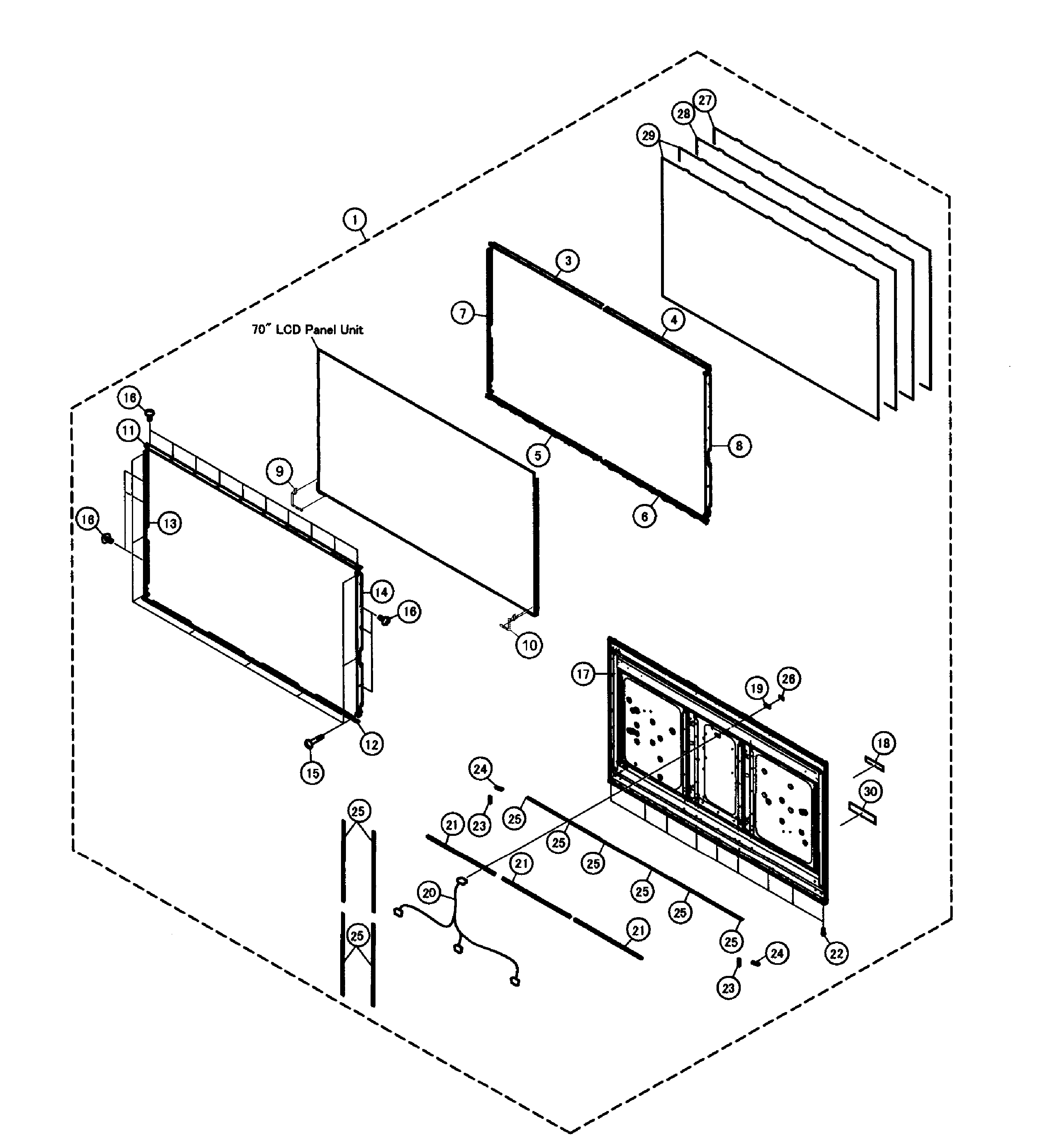2546x2795 Sharp Model Lc 70le600u Lcd Television Genuine Parts