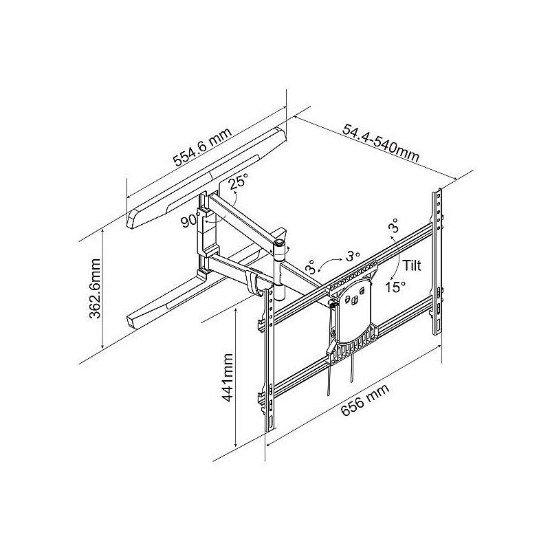 800x800 Vivanco Lcd Wall Mount Up To 80 Ma6550 (30671)
