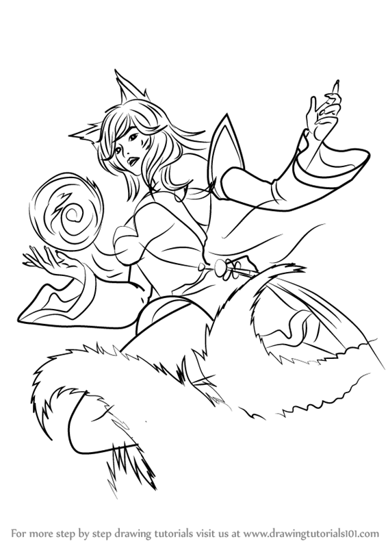 567x800 Learn How To Draw Ahri From League Of Legends (League Of Legends