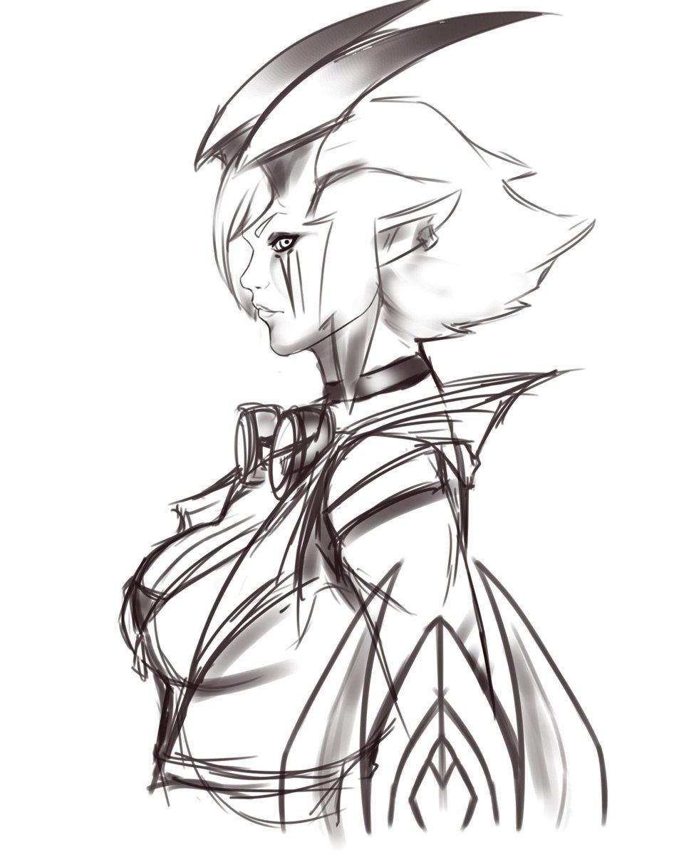 960x1200 Yinyeng On Twitter Drawingsketch For Today Demon Vi From League