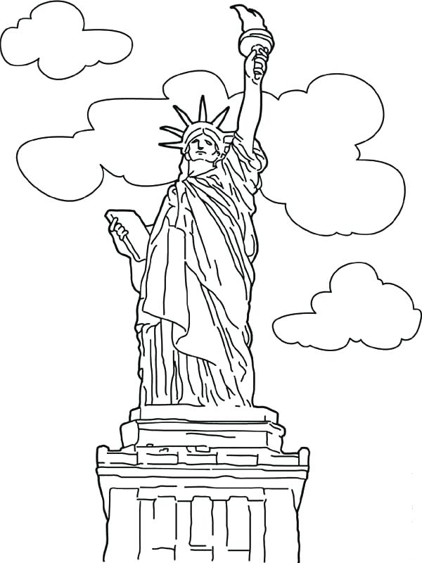 600x800 Leaning Tower Of Pisa Coloring Page Liberty Statue Pages Batch