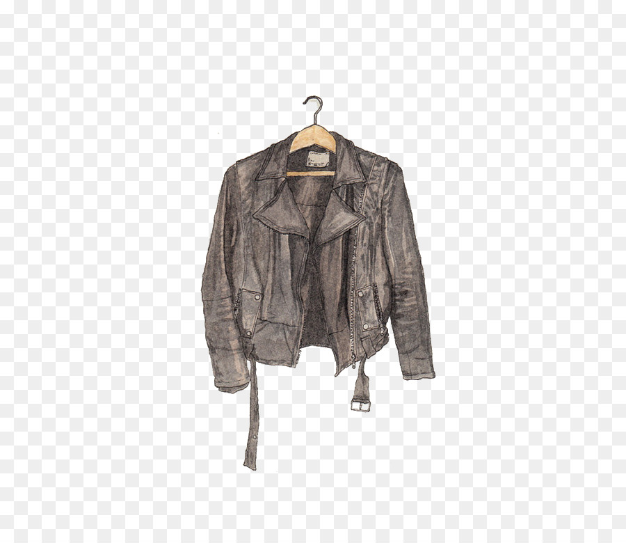 900x780 Watercolor Painting Drawing Leather Jacket Illustration
