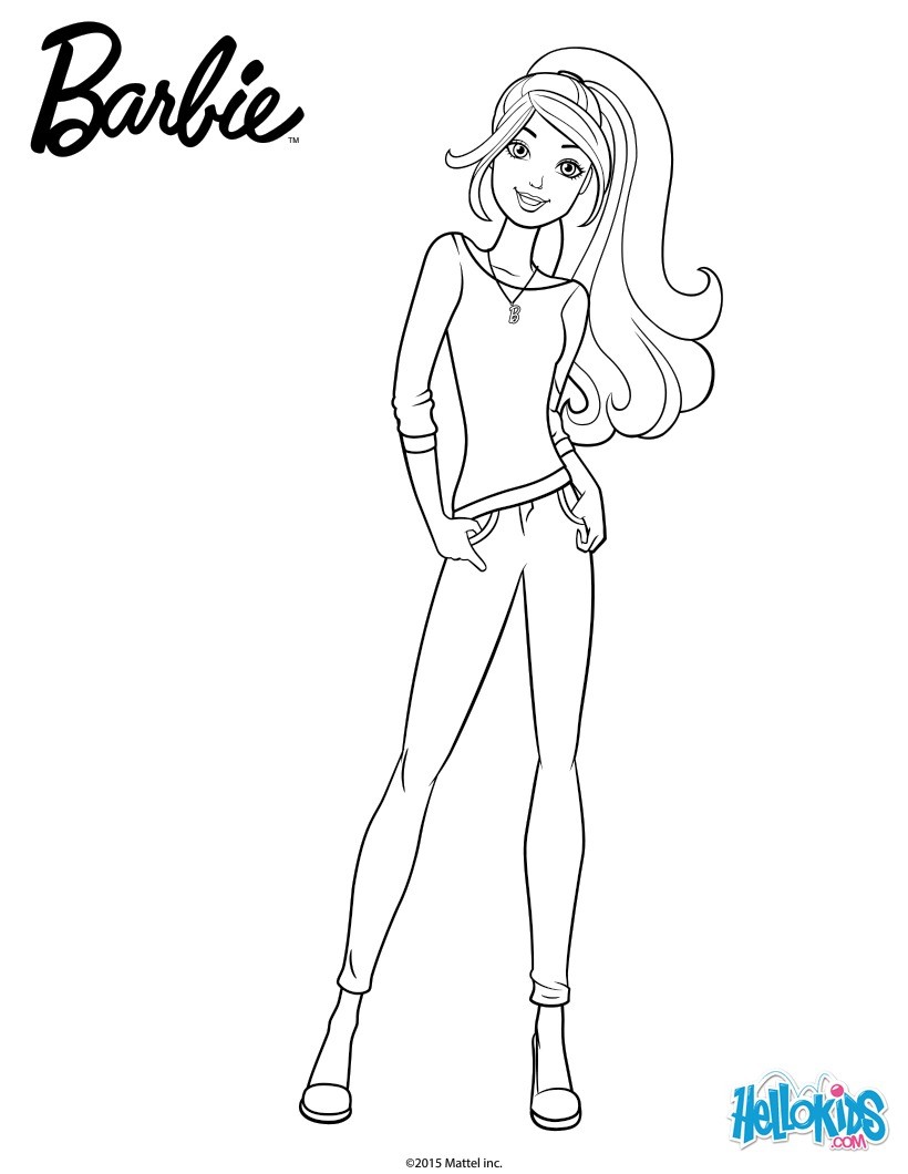 820x1060 Barbie In Leggings Coloring Pages