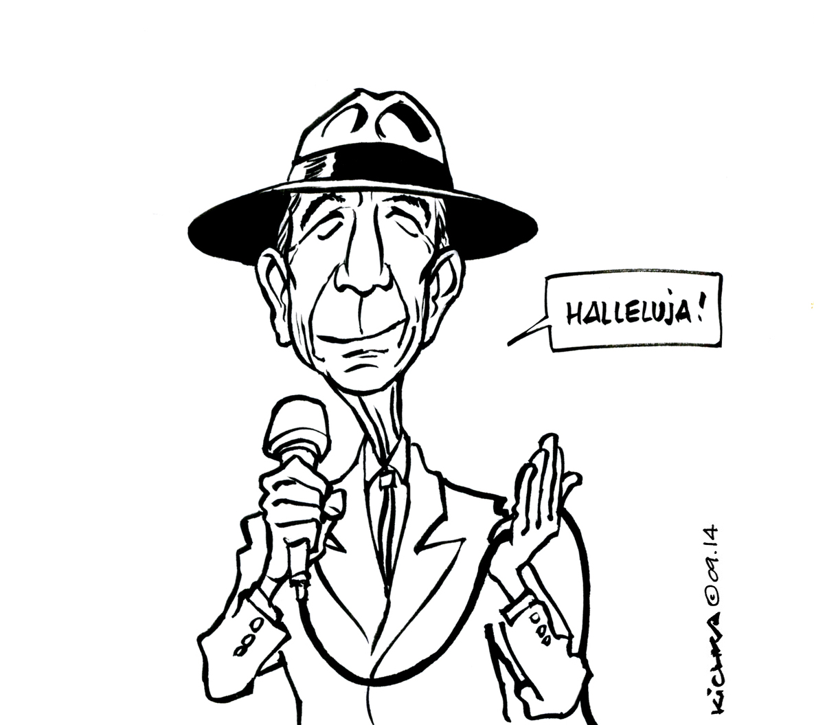 1185x1055 Leonard Cohen Is 80 Michel Kichka