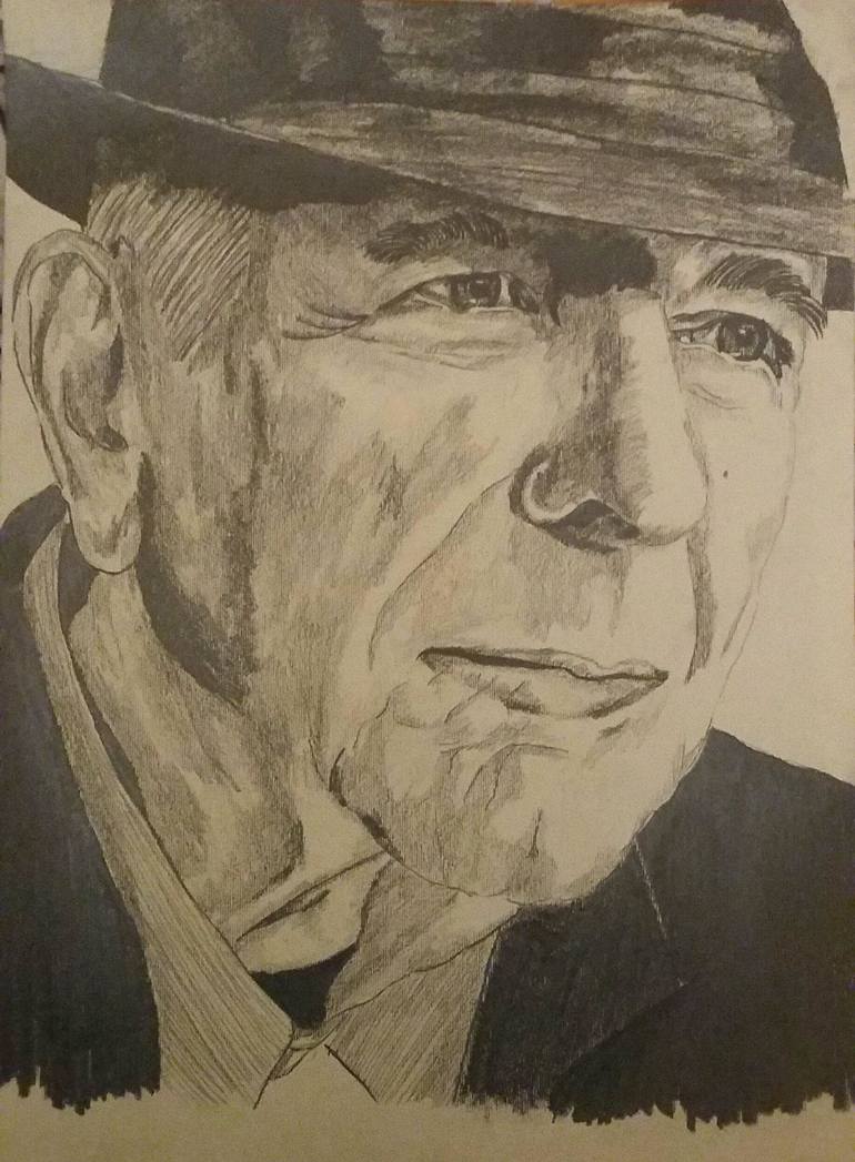 770x1047 Saatchi Art Leonard Cohen Portrait Drawing Drawing By Rastko