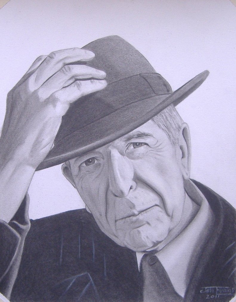 791x1010 Leonard Cohen With Hat By Jeffevans