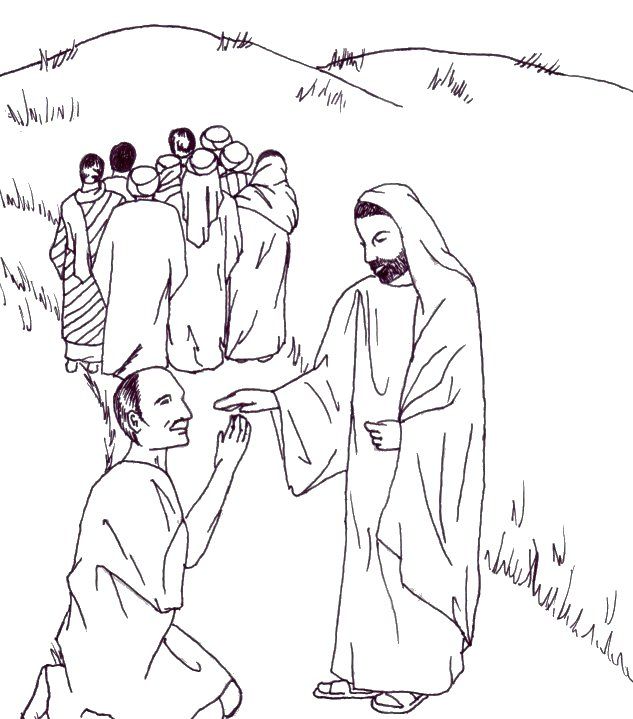 633x719 Image Result For Jesus Heals The Ten Lepers Coloring Page Sunday