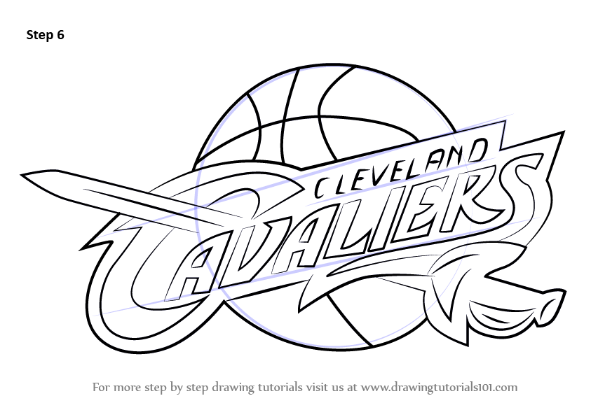 843x596 Learn How To Draw Cleveland Cavaliers Logo (Nba) Step By Step