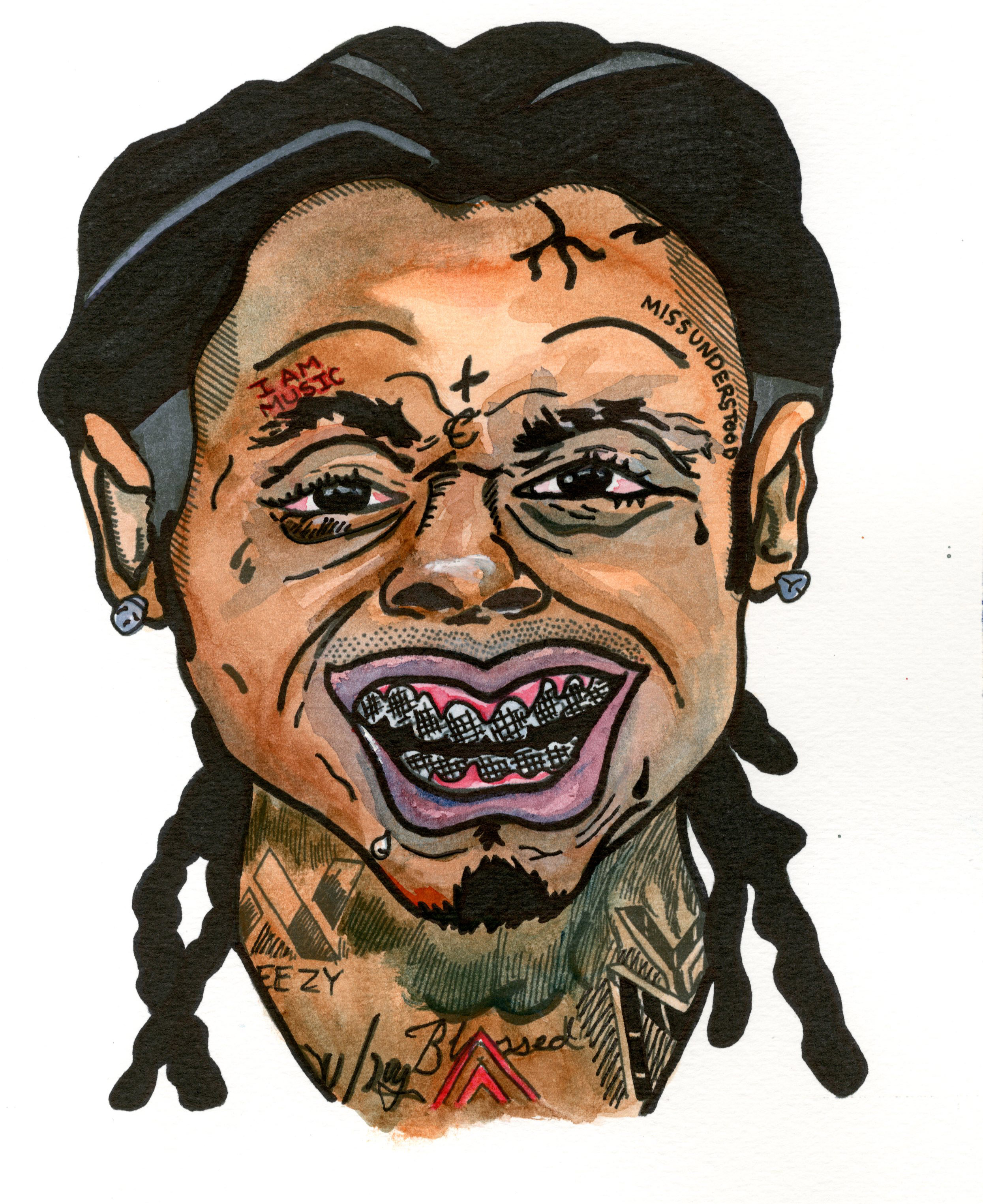 2490x3050 Lil Wayne Cartoon Drawing Lil Wayne Cartoon Drawing Concept Sketch