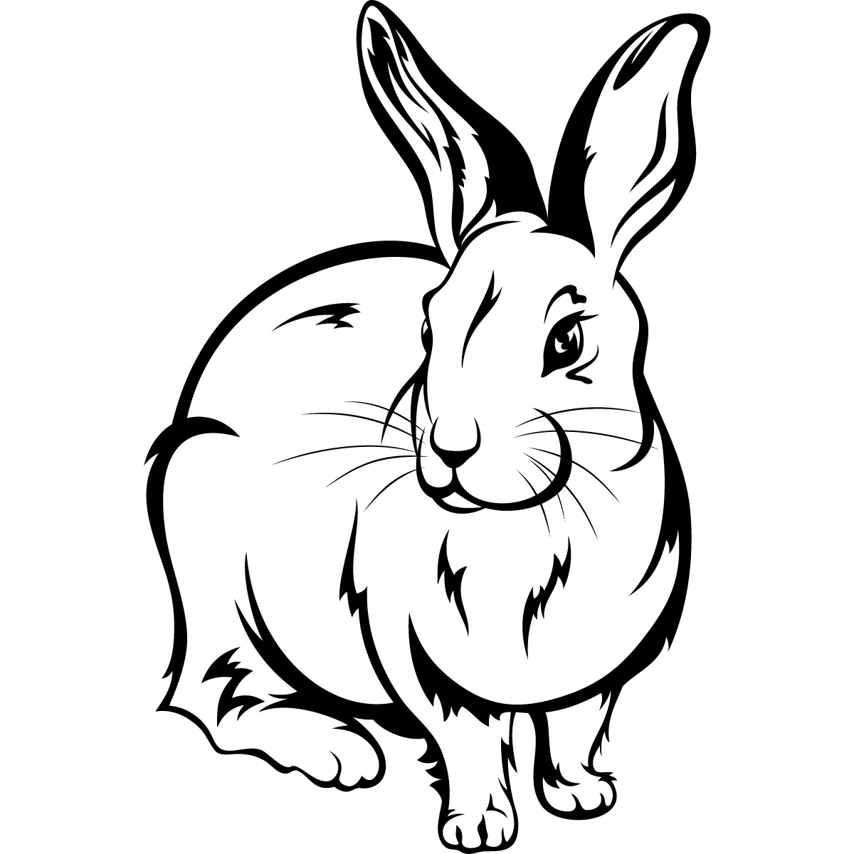 1200x1200 Rabbit Line Art Group
