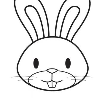 354x329 Bunny Face Outline Coloring Page We Are All Magical Bunny Rabbit