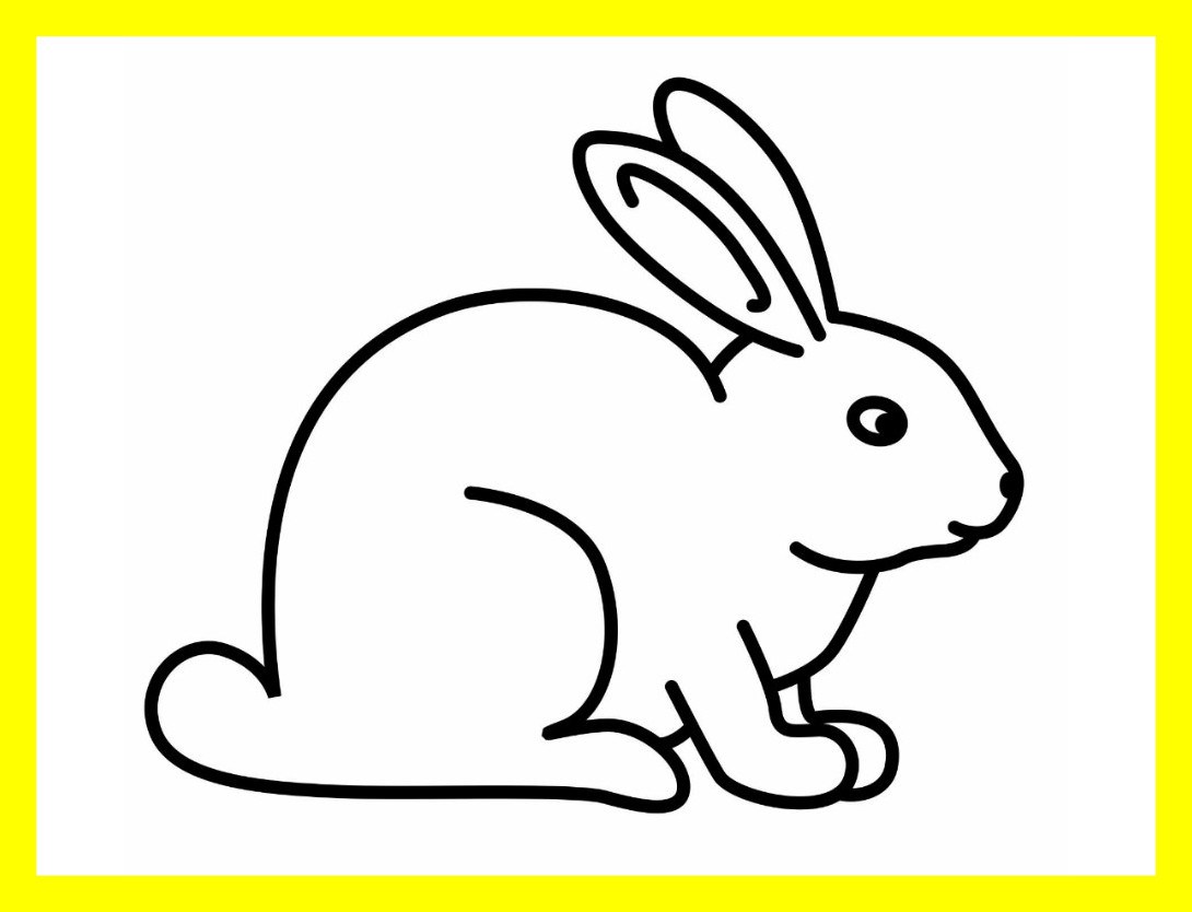 1090x834 Simple Rabbit Line Drawing