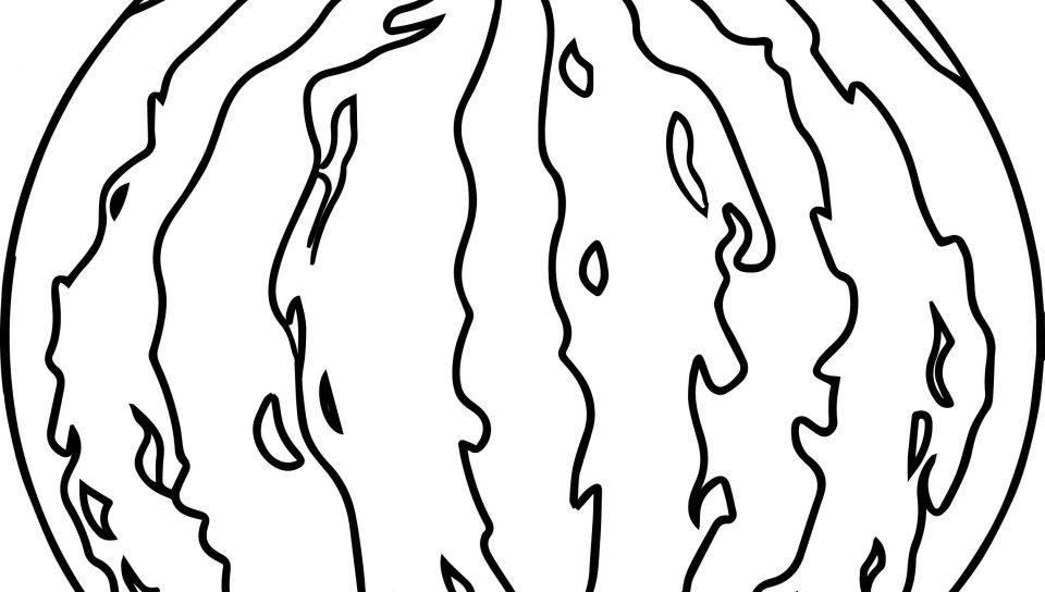 960x544 Outstanding Watermelon Coloring Pages Outline Fruits Printable