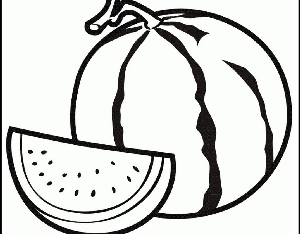 1024x800 Watermelon Line Drawing At Getdrawings Com Free For Personal Use