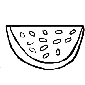 300x300 Watermelon Clipart Outline