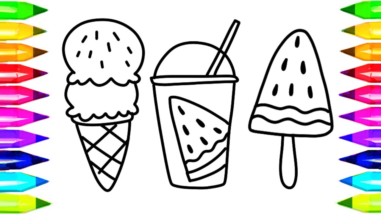 1280x720 How To Draw Watermelon Amp Juice Coloring Pages Kids Songs Learn