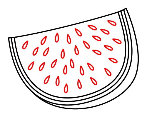 500x398 Drawing A Cartoon Watermelon