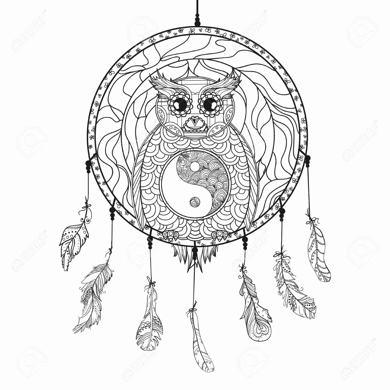 1300x1300 Owl Tattoo Drawings Fresh Dreamcatcher Owl Tattoo Art Mystic