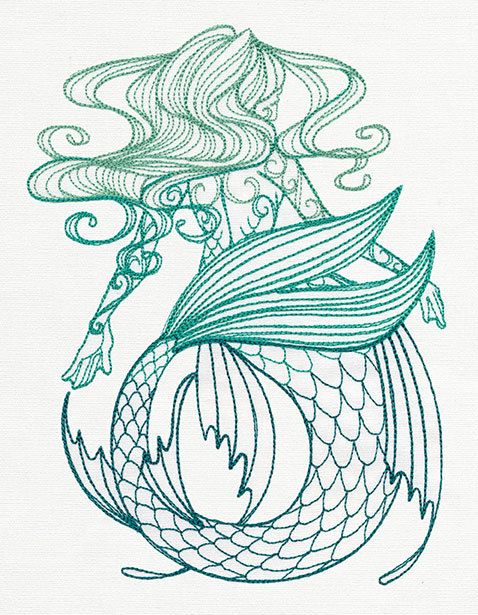 478x615 Maiden Of The Ocean Embroidered Decorative By Embroideredbysue