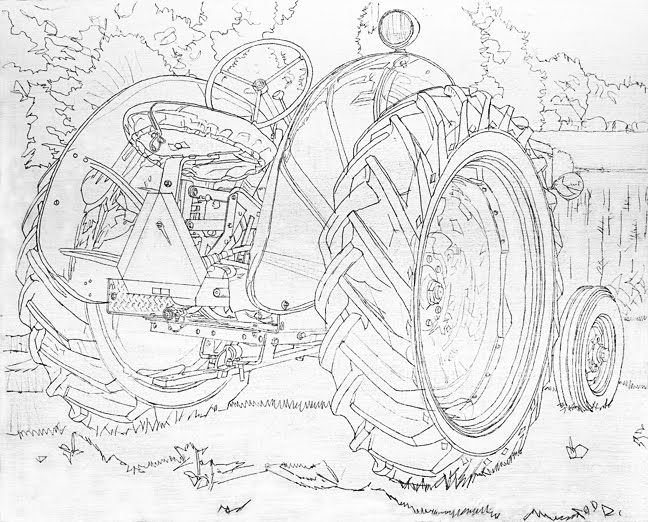 648x522 Paul Baldassini, Artist Drawing Of Rural Ct Landscape