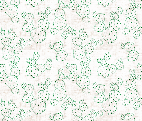 470x402 French Linen Cactus Fabric
