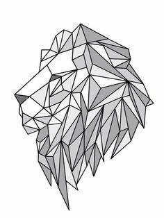 236x314 Liongeometric Printable